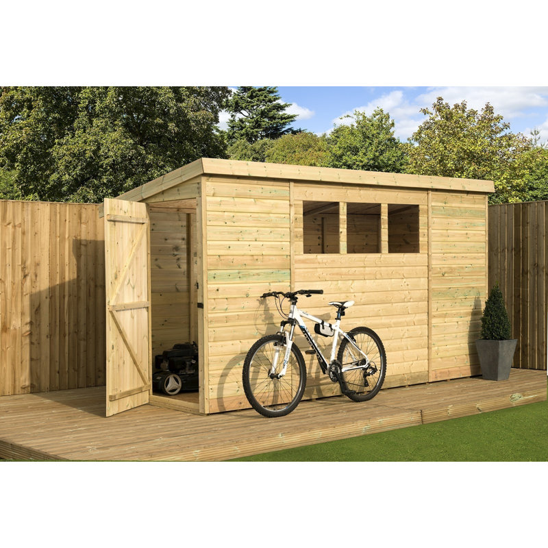 Shiplap Pent Wooden Shed, 7ft. W x 14ft. D