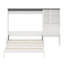 Lit escamotable peu encombrant avec canapé, bureau et armoire de rangement, conception pliable tout-en-un
