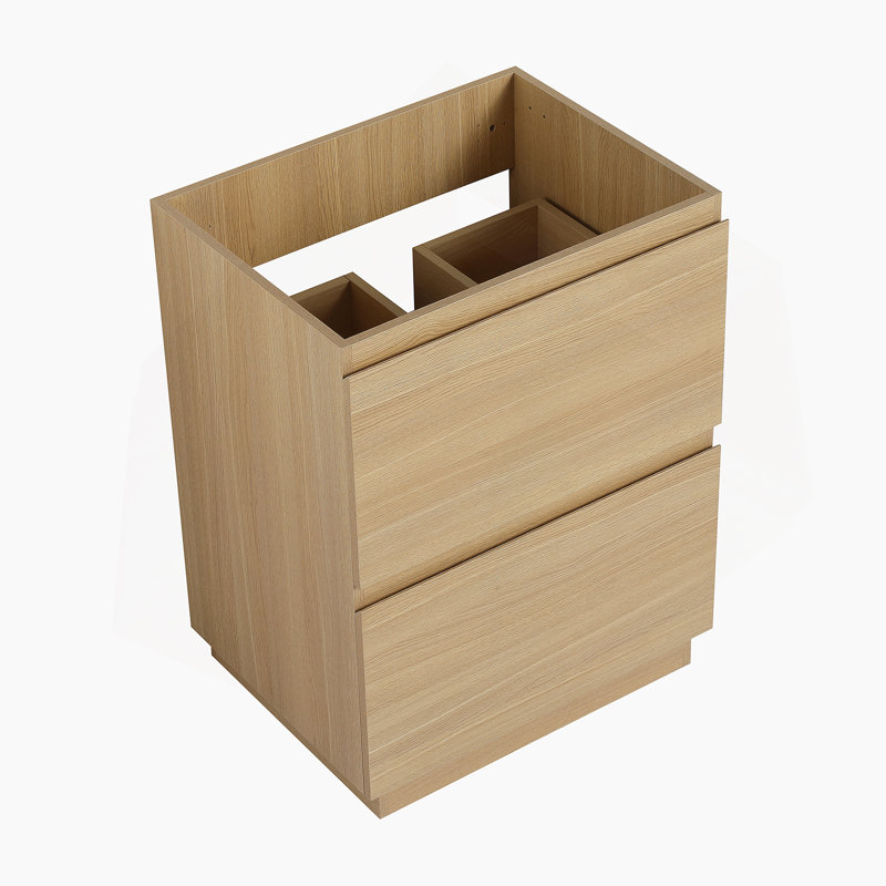 Meuble-lavabo de salle de bain 24 po sans lavabo supérieur, Chêne