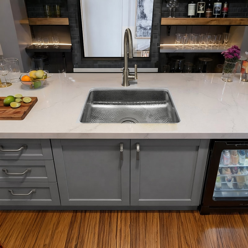20" Dual Mount Single Basin Kitchen Sink, Stainless Steel