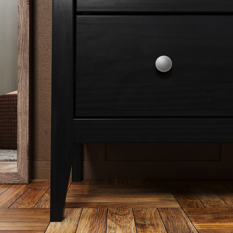 Solid 3 Drawer Dresser, Black