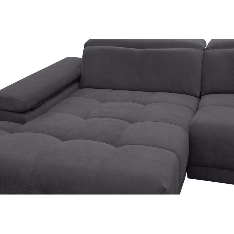 Berrada 5 Seater Corner Sofa, Left Hand Facing, Graphite