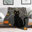 Jeté en flanelle de luxe Black Cat-132999298