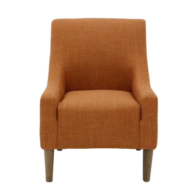 Shea Fabric Upholstered Armchair, Orange Polyester Blend