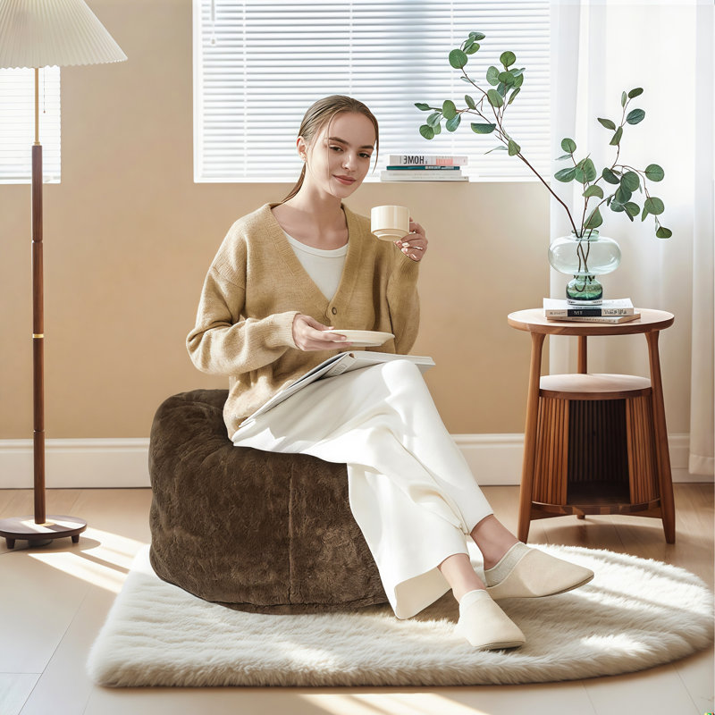 Repose-pieds repose-pieds en mousse viscoélastique avec repose-pieds de 15,8 po d'épaisseur avec housse lavable, rembourrage complet de 8,8 lb, accent de canapé, brun foncé