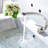 Modern Brushed Nickel Basin Faucet - Single Hole With Geometric Shape And Ceramic Filler Cartridge Valve Manual Operation Side Handle Deck-Mounted Bathroom Attractive Contemporary Control-121639041