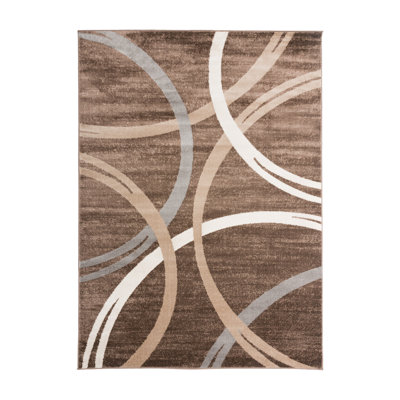 Devonshire Abstract Brown/Gray/Cream Area Rug