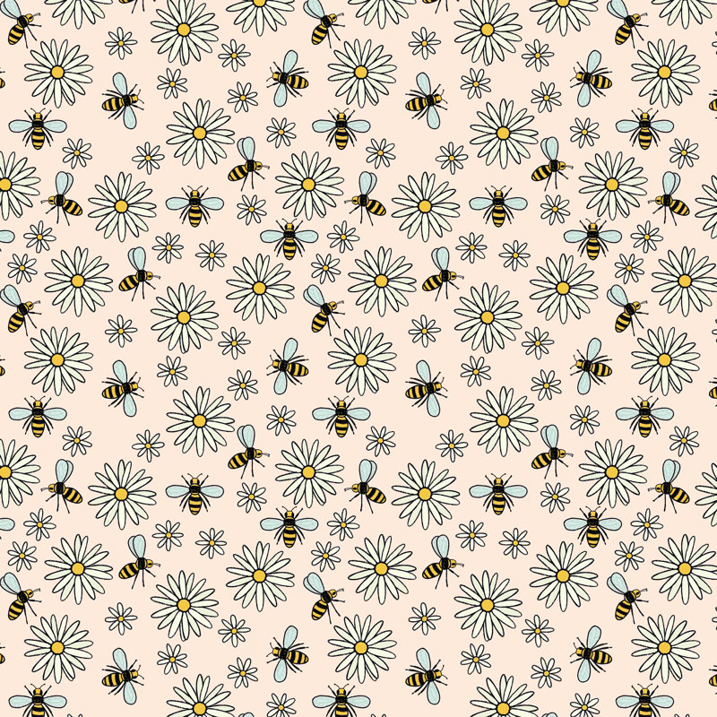 Bees Knees - impression, H 12 po x l 12 po, Non, Toile tendue