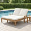 Méridienne double réglable pour l'extérieur avec coussins - Méridienne de patio en bois massif pour la piscine, le jardin ou le balcon-1767570349