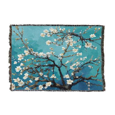 Jeté en coton à motif de cerisier Pure Country Weavers