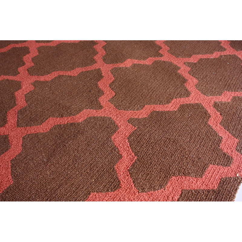 Tapis brun moderne Modern Oneil, Rectangle 3 pi 7,2 po x 5 pi 6 po