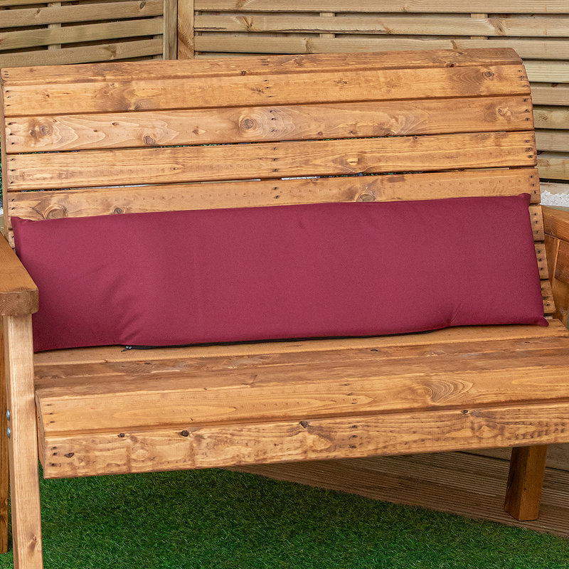 52 x 20cm Back Cushion for Single Wooden Garden Chair in Burgundy, 99cm W x 5cm D, Red