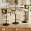 Tabouret de bar pivotant avec dossier rembourré et large de 17,7 po Kissena-131976828