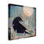 «Crow and Moon», reproduction de peinture acrylique sur toile tendue-1313758258