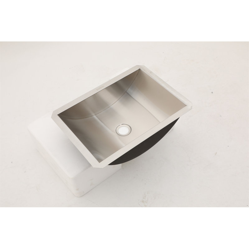 Lavabo de salle de bain encastrable en acier inoxydable 18 "x 13" avec drain escamotable 18 "x 13"
