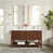 Aged Dark Brown Oak/Brushed Gold