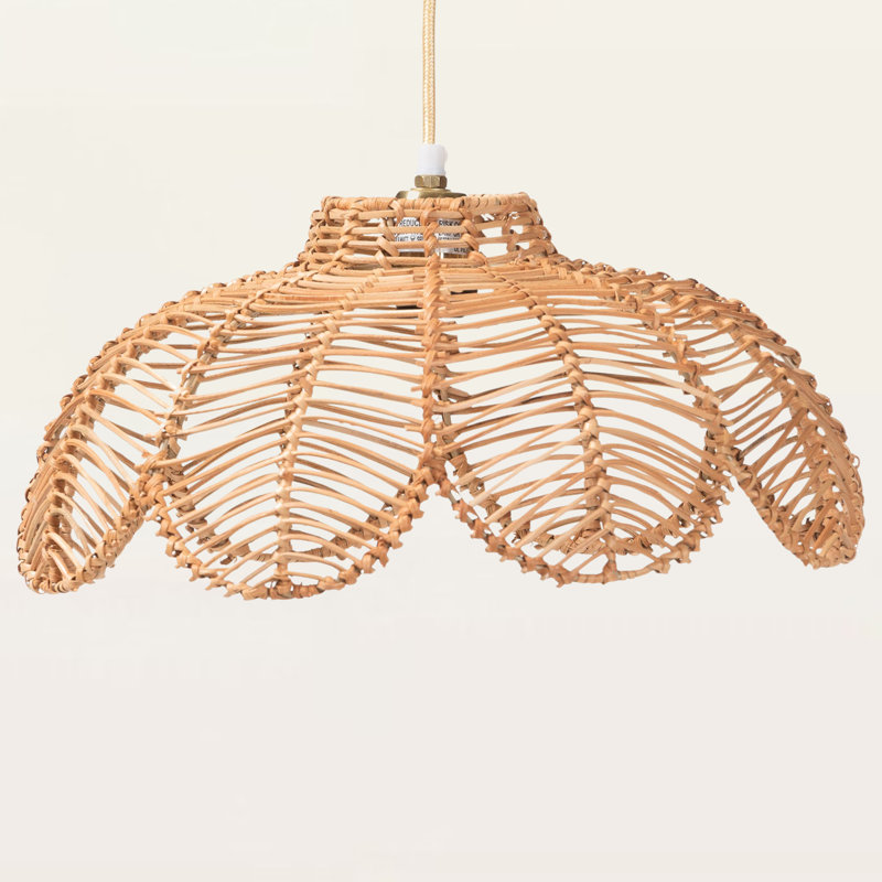 Abat-jour suspendu en rotin naturel Octavia