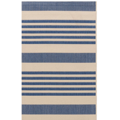 Herefordshire Performance Striped Indoor/Outdoor Area Rug
