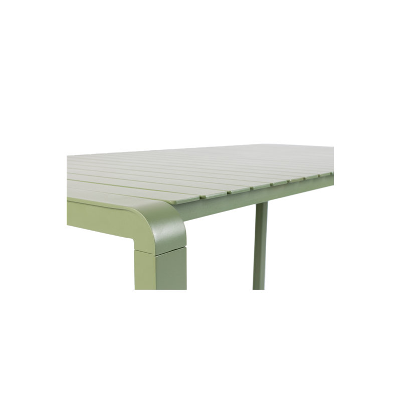 Outdoor Dining Table, Green, 30"H x 84"W x 38"D