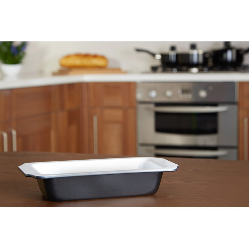 Non-Stick Loaf Tin, Black/White