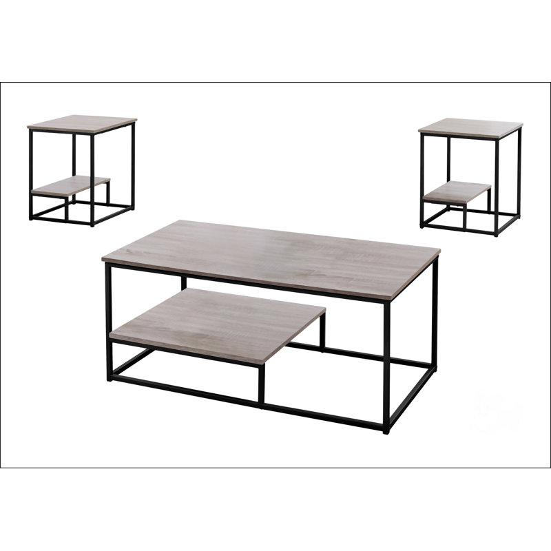 Ensemble de table avec demi-tablette surélevée, Taupe