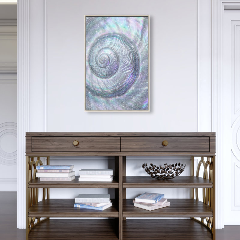 Sea Spiral Print by Oliver Gal, 55"H x 37"W, Silver Floater Frame