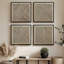 Ensemble de 4 impressions sur toile Modern Modern Illusion dans un cadre argenté, 24 po x 24 po-106960191-106960198