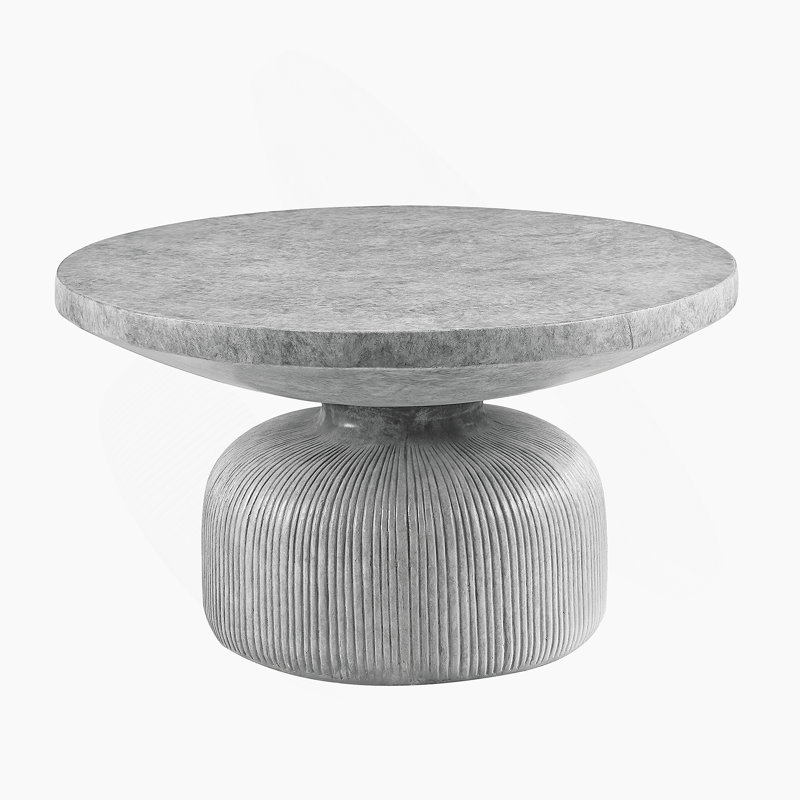 Table basse au fini gris patiné