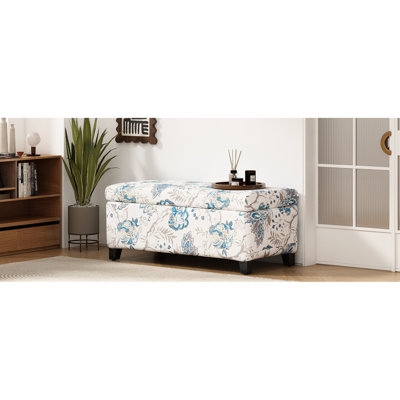 Fleur bleue, charnières à fermeture douce, idéales pour le bureau, repose-pieds, siège et couvertures de rangement supplémentaires Fonction de luxe comme magazines de magasin au bureau