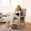 Chaise berçante rembourrée avec coussin Jahlon