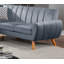 Canapé modulaire contemporain en velours gris foncé de 2 pièces-1097470827