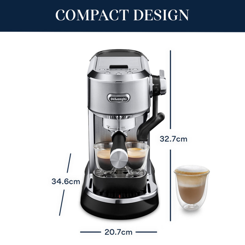 Dedica Maestro Plus Espresso Machine with Automatic Steam Wand