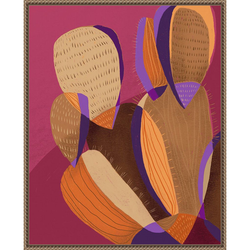 «Cactus» par Gabriela Avila, reproduction d'art sur toile encadrée, H 28 po x l 23 po