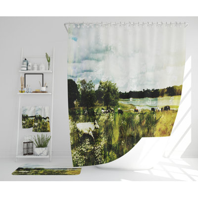 Natalija Polyester Shower Curtain Set