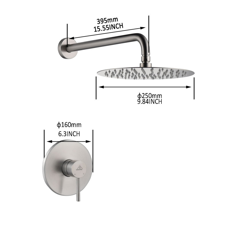 All-In-One Kit with Rough in-Valve, Brushed Nickel