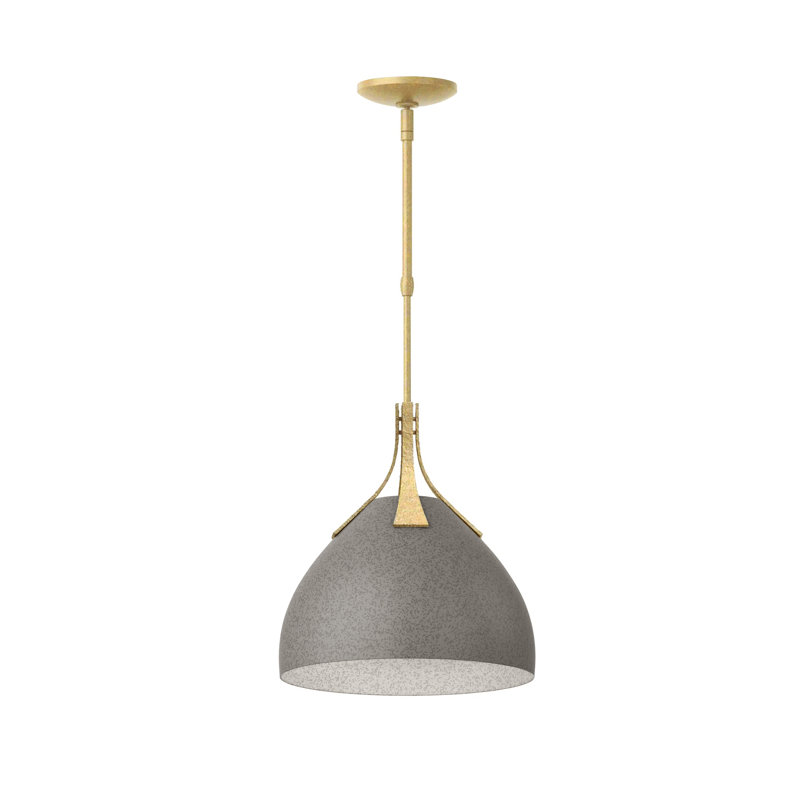 Summit 1 - Light Single Dome Pendant, Natural Iron, Modern Brass