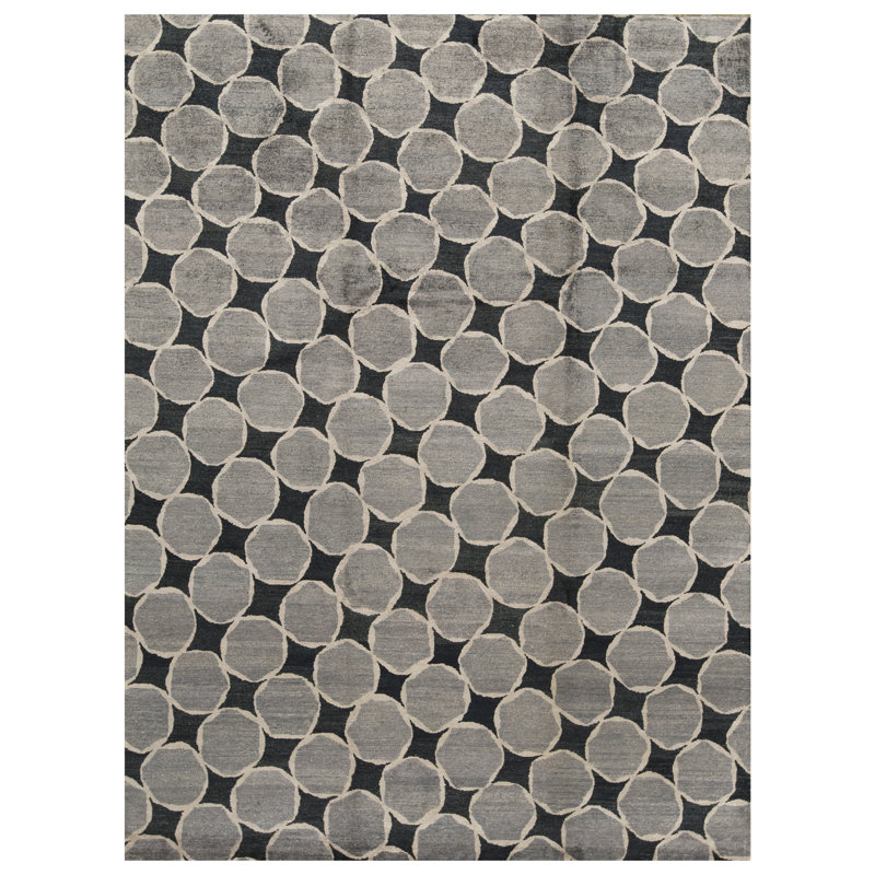 Tapis bleu de haute qualité noué à la main Windsom