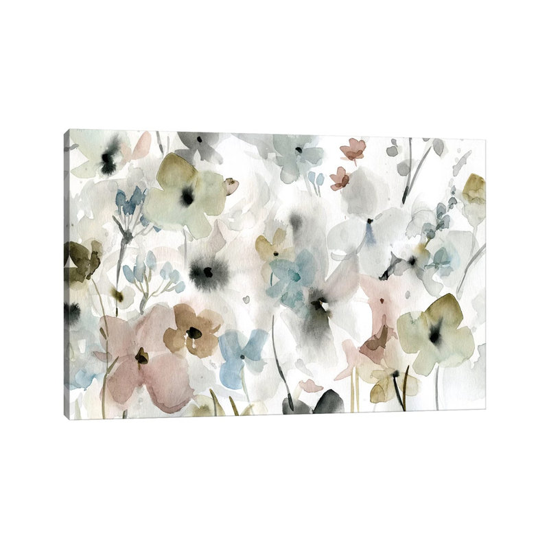 Evening Garden by Carol Robinson - Painting on Canvas, 20.32 cm H x 30.48 cm W, No Frame