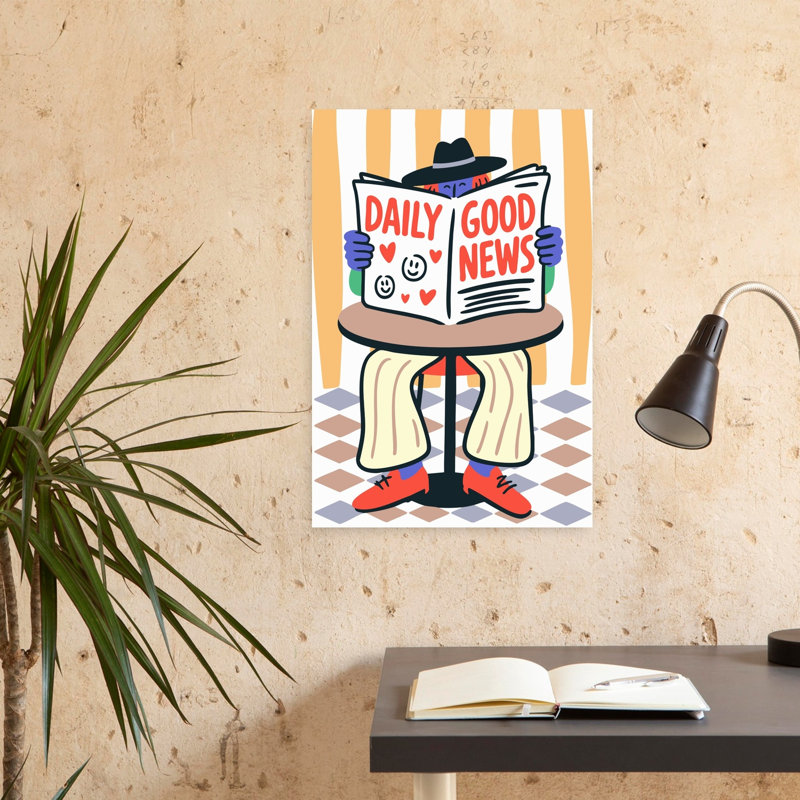 Daily Good News 1 Piece Wrapped Canvas Wall Art, 60.96 cm H x 40.64 cm W