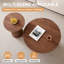 Ensemble de tables basses rondes modernes 2 pièces, cylindre Groove Line 27,6 "/ 15,7"-131591311