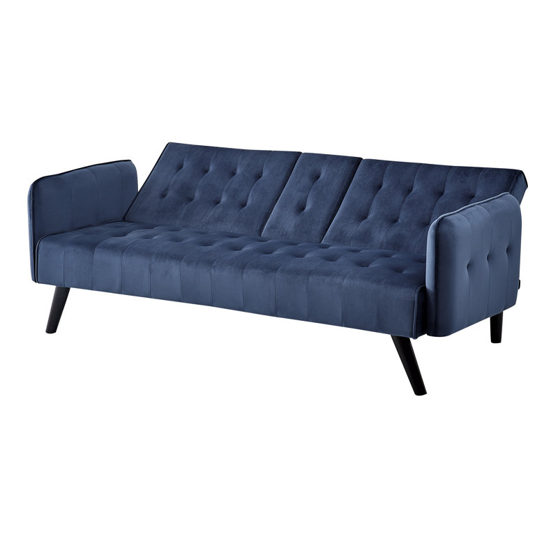 Cricklade 72'' Velvet Sleeper, Deep Blue