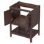 Base de meuble-lavabo 24 po seulement, structure en bois massif, armoire de rangement avec portes et tablette ouverte-110767873