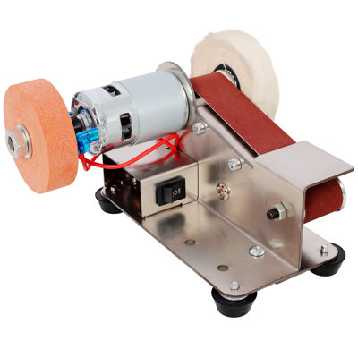 Stainless Steel Mini Belt Sander – 7 Adjustable Speed Electric Knife Sharpener, Multi-function Power Grinder For Wood/metal Diy & Knife Making Supplies