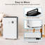 24L‑Per‑Day Smart Portable Dehumidifier, Digital Display Air Dryer with 5L Water Tank & Drain Hose, 24H Timer, Child Lock for Bedrooms, Bathrooms and Basements