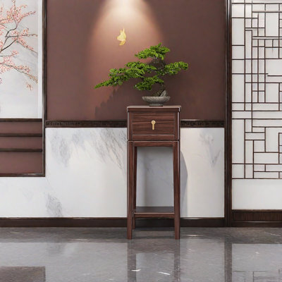 Wood Plant Stand: Drawer, Eco - paint & Sturd