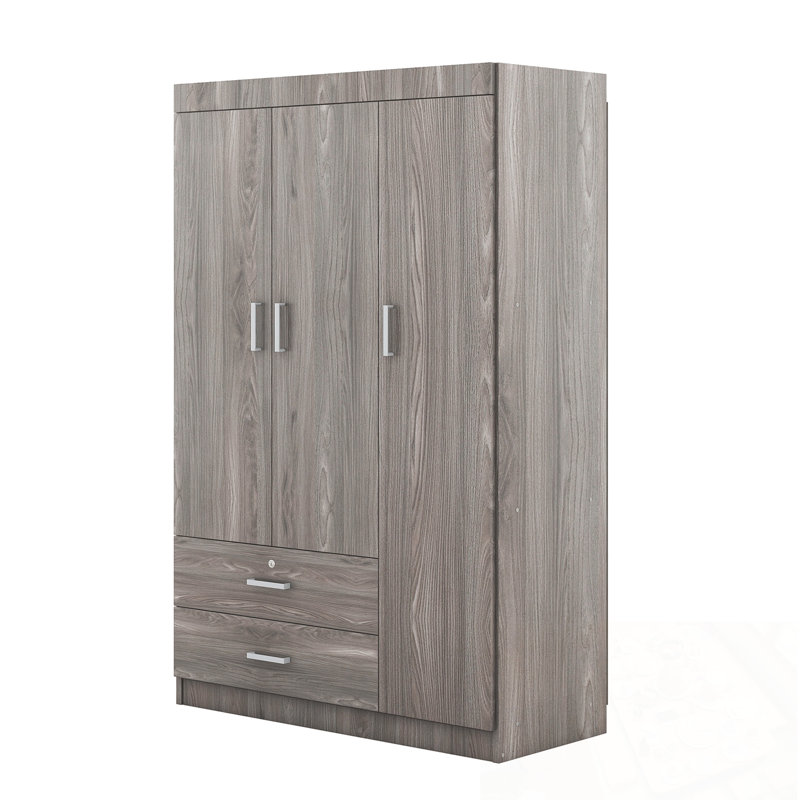Zadok 3 portes avec 2 tiroirs, Gris