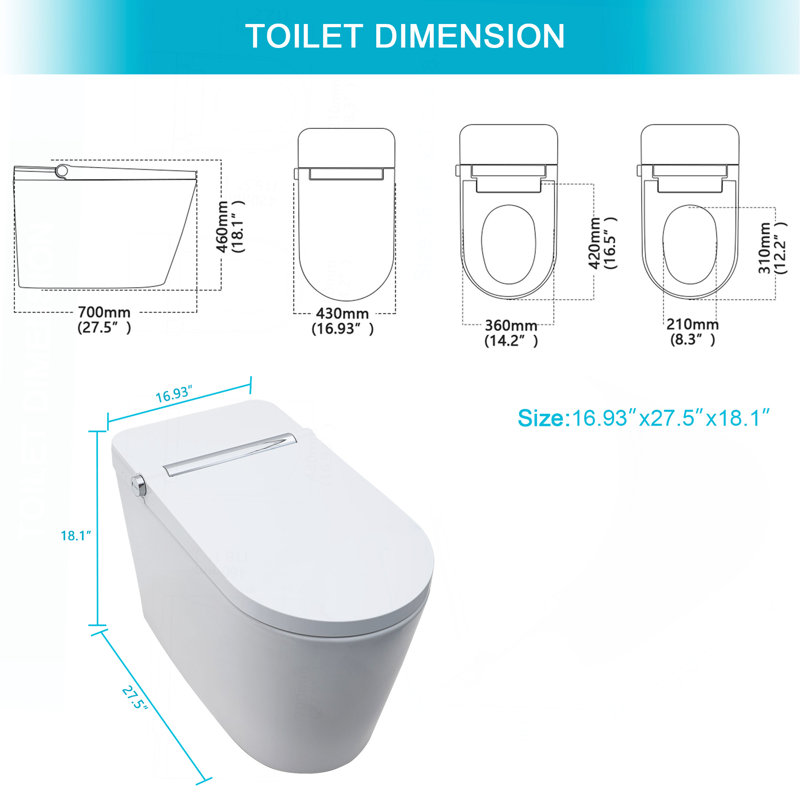 Toilette intelligente avec bidet intégré