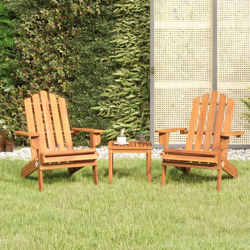Ensemble de chaises Adirondack pour l'extérieur Reiff, Brun