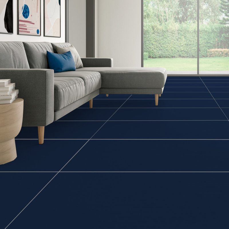 Refinery 24'' W x 48'' L Porcelain Singular Tile, Navy