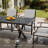 6-Person Patio Dining Set Powder Coated Steel Stackable Ergonomics Dining Armchairs Rectangular Table Umbrellas-7460592-7460597